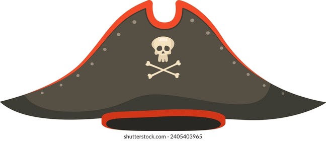 Corsair Pirate Hat Vector Illustration