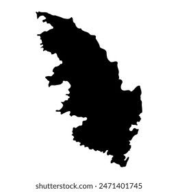 Corse du Sud department map, administrative division of France. Vector illustration.