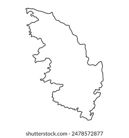 Corse du Sud department map, administrative division of France. Vector illustration.