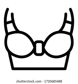 Corset bra icon. Outline corset bra vector icon for web design isolated on white background