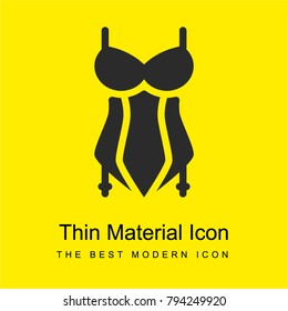 Corset bright yellow material minimal icon or logo design