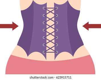 corset flat vector