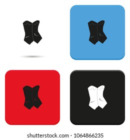 Corset flat vector icon. Elegant underwear.