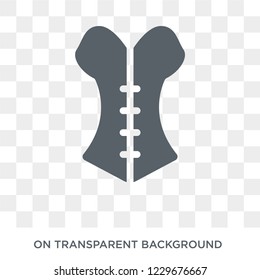 Corset icon. Corset design concept from Clothes collection. Simple element vector illustration on transparent background.