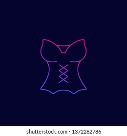 corset icon, linear