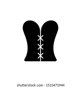 Corset icon. Simple glyph, flat vector of beauty icons for ui and ux, website or mobile application