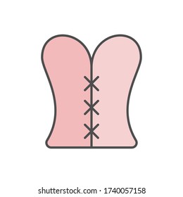 Icono de conjunto. Sencillo esquema coloreado vector de iconos de belleza para ui y ux, sitio web o aplicación móvil