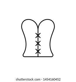 corset icon. Simple thin line, outline illustration of Beauty icons for UI and UX, website or mobile application
