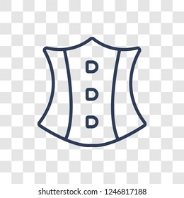 Corset icon. Trendy linear Corset logo concept on transparent background from Clothes collection