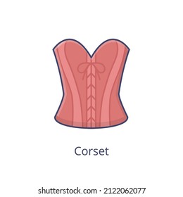 corset icon in vector. logotype