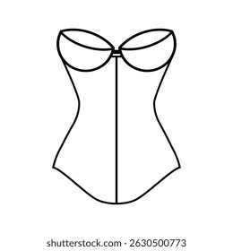 Corset icon vector. pair of stays illustration sign. foundation garment symbol or logo.
