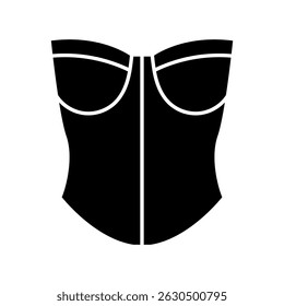 Vector del icono del corsé. par de estancias signo de la ilustración. símbolo o logotipo de la ropa de la fundación.