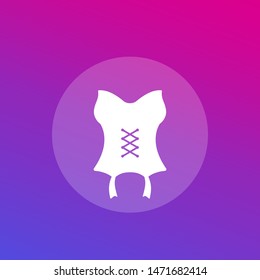 corset icon, vector for web
