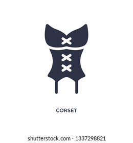 corset isolated icon. Simple element illustration from clothes concept. corset editable logo symbol design on white background. Can be use for web and mobile.