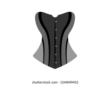 corset logo. Vector design isolated on white background 