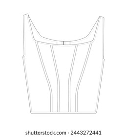 Corset Mockup Vector F1 Patch Streetwear, Modern Design Commercial Use
