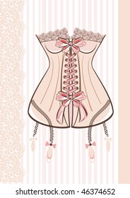   Corset With Ribbon And Lace