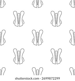 corset seamless pattern isolated on transparent background.