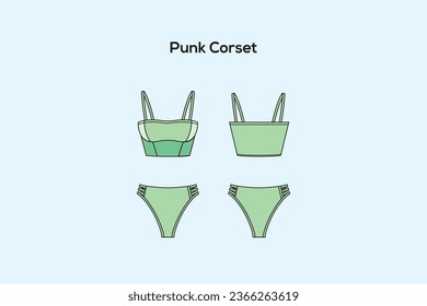 A corset is a support garment commonly worn to hold and train the torso into a desired shape, traditionally a smaller waist or larger bottom, for aesthetic.