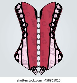 Corset, Vector Corset, Burlesque, Abstract Corset