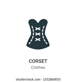 Corset vector icon on white background. Flat vector corset icon symbol sign from modern clothes collection for mobile concept and web apps design.