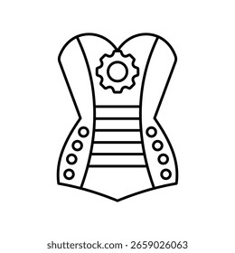 Icono de estilo de Vector de corsé. Archivo Eps 10