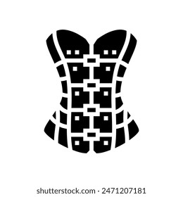 corsets goth subculture glyph icon vector. corsets goth subculture sign. isolated symbol illustration