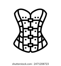 corsets goth subculture line icon vector. corsets goth subculture sign. isolated contour symbol black illustration