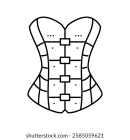 corsets goth subculture line icon vector. corsets goth subculture sign. isolated contour symbol black illustration