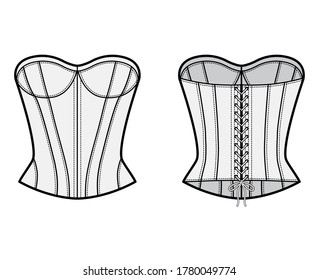 Free Vectors  Bustier corset