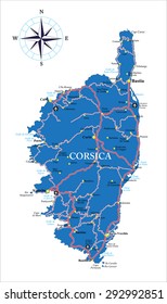 Corsica map