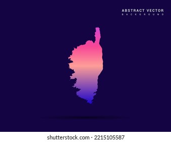 Corsica map of Colorful gradient style vector Illustration.