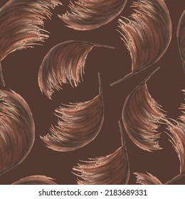 Cortaderia branches vector seamless pattern