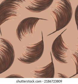 Cortaderia branches vector seamless pattern