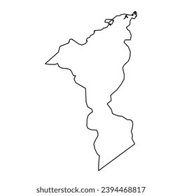 Cortes department map, administrative division of Honduras. Vector illustration.