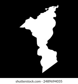 Cortes department map, administrative division of Honduras. Vector illustration.