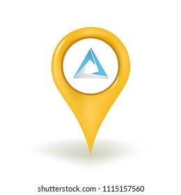 Cortex Cryptocurrency Coin Geolocation Pin Sign