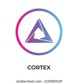 Cortex Cryptocurrency coin icon. CTXC coin symbol. Cryptocurrency vector icon. Flat Vector illustration - Vector