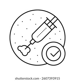 corticosteroid injection line icon vector. corticosteroid injection sign. isolated contour symbol black illustration