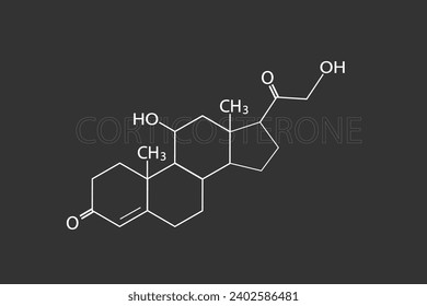 Corticosterone molecular skeletal chemical formula