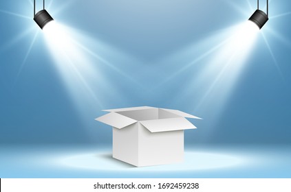 
Cuadro Corton en un fondo transparente.Ilustración vectorial de un regalo o paquete.