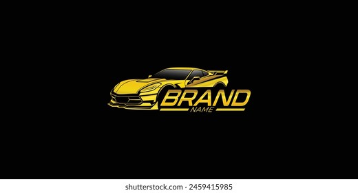 Corvette C7 ZR1 Sportwagen Vektorgrafik Logo