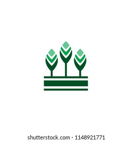 corwn tree design logo vector