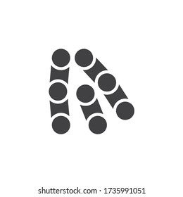 Corynebacterium diphtheriae vector icon. filled flat sign for mobile concept and web design. Pathogenesis of Corynebacterium glyph icon. Symbol, logo illustration. Vector graphics