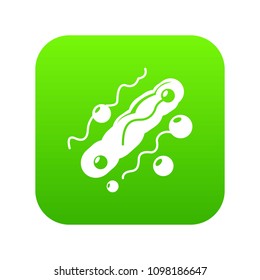 Corynebacterium icon green vector isolated on white background