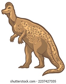 Corythosaurus dinosaur - hand drawn vector illustration
