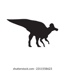 Corythosaurus icon. Elements of dinosaur icon. Corythosaurus silhouette