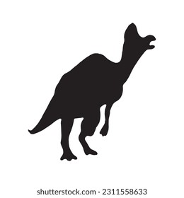 Corythosaurus icon. Elements of dinosaur icon. Corythosaurus silhouette