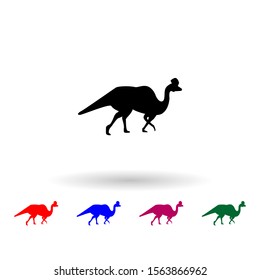 Corythosaurus multi color icon. Simple glyph, flat vector of dinosaur icons for ui and ux, website or mobile application