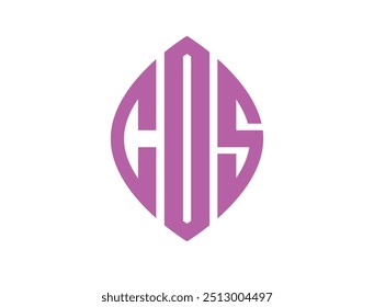 COS logo design concept with background. Initial based creative minimal monogram icon letter. Modern luxury alphabet vector design